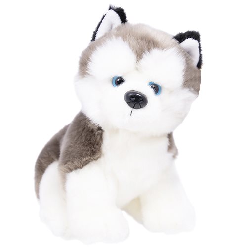 Husky, sittande, 20 cm