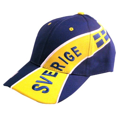 Keps Sverige flagga, stripe