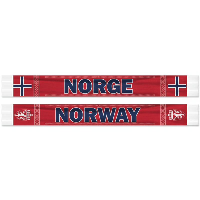 Halsduk, supporter Norge, röd 155 cm