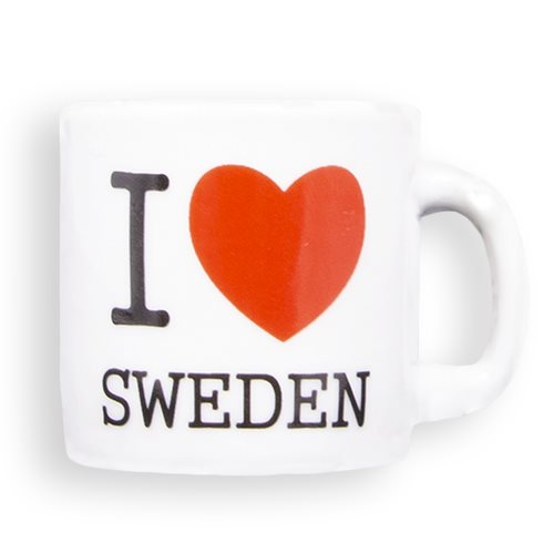 Magnet minimugg I Hjärta Sweden, 3,3cm