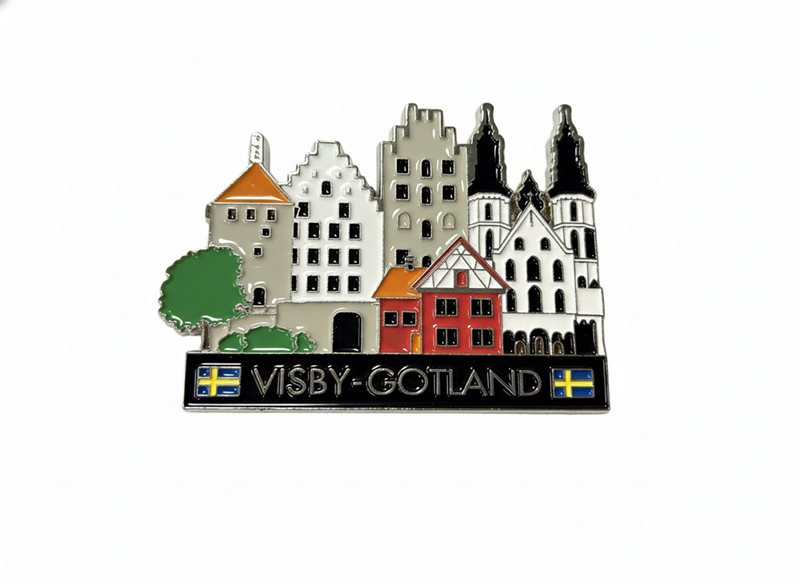 Magnet, Visbyhusen, metall 70 mm