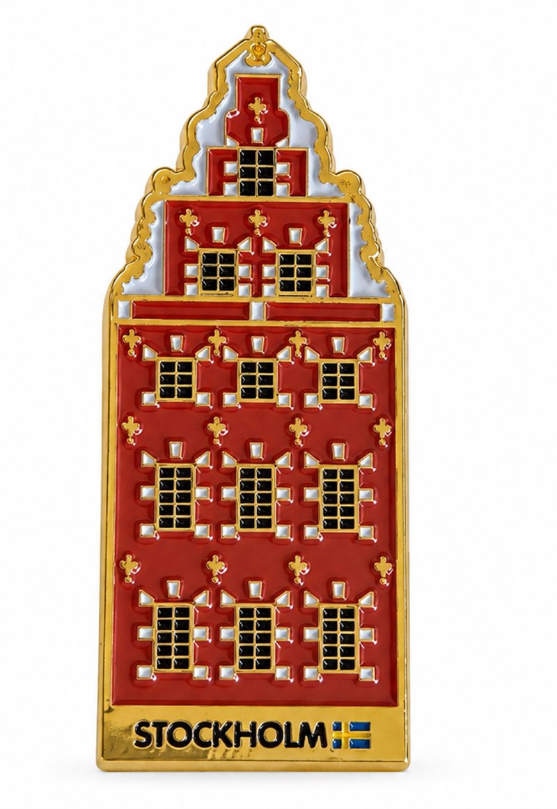 Magnet, Schantzka huset, guld, 5 mm tjock, 65 mm hög
