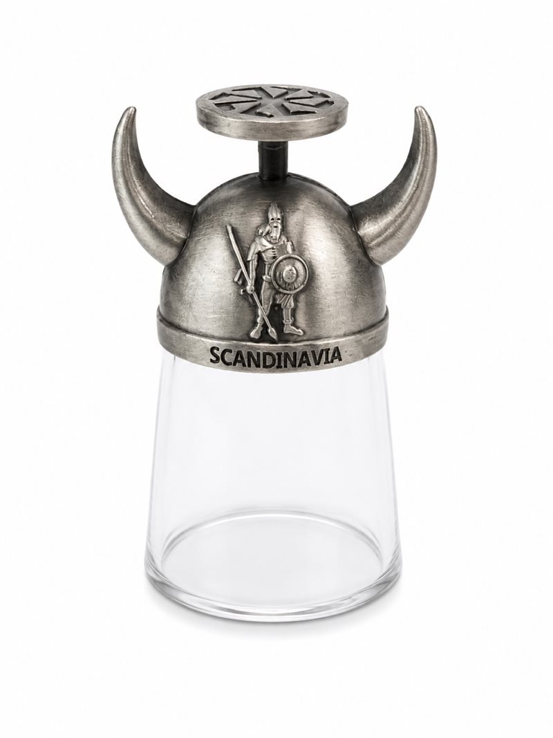 Shotglas med vikingahjälm, Scandinavia