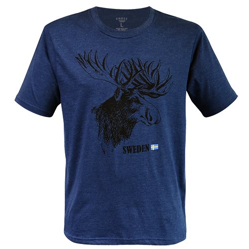T-shirt FROST Älg, Sweden Blå, VUXEN