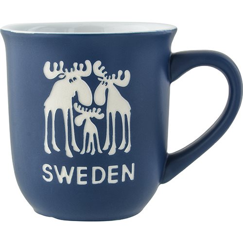 Mugg jazz Älgtrio Sweden, blå, 30cl