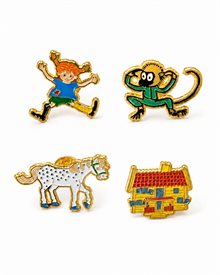Pin, Pippi, set om 4 , 30 mm