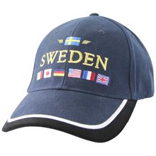 Keps Sweden + flaggor