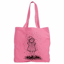 Tygkasse Lotta, rosa, recycled, m. bälg 43 x 35 cm
