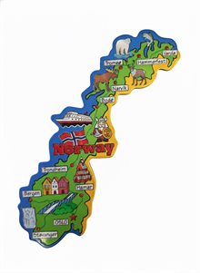 Magnet, Norgekarta, folie 130 mm