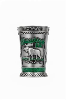 Shotglas metall, Älg, Norway 3 cl