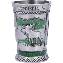 Shotglas metall, Älg, Sweden