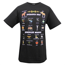 T-shirt svart Svenska Ord VUXEN