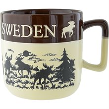 Mugg Älg Sweden, tvåton brun